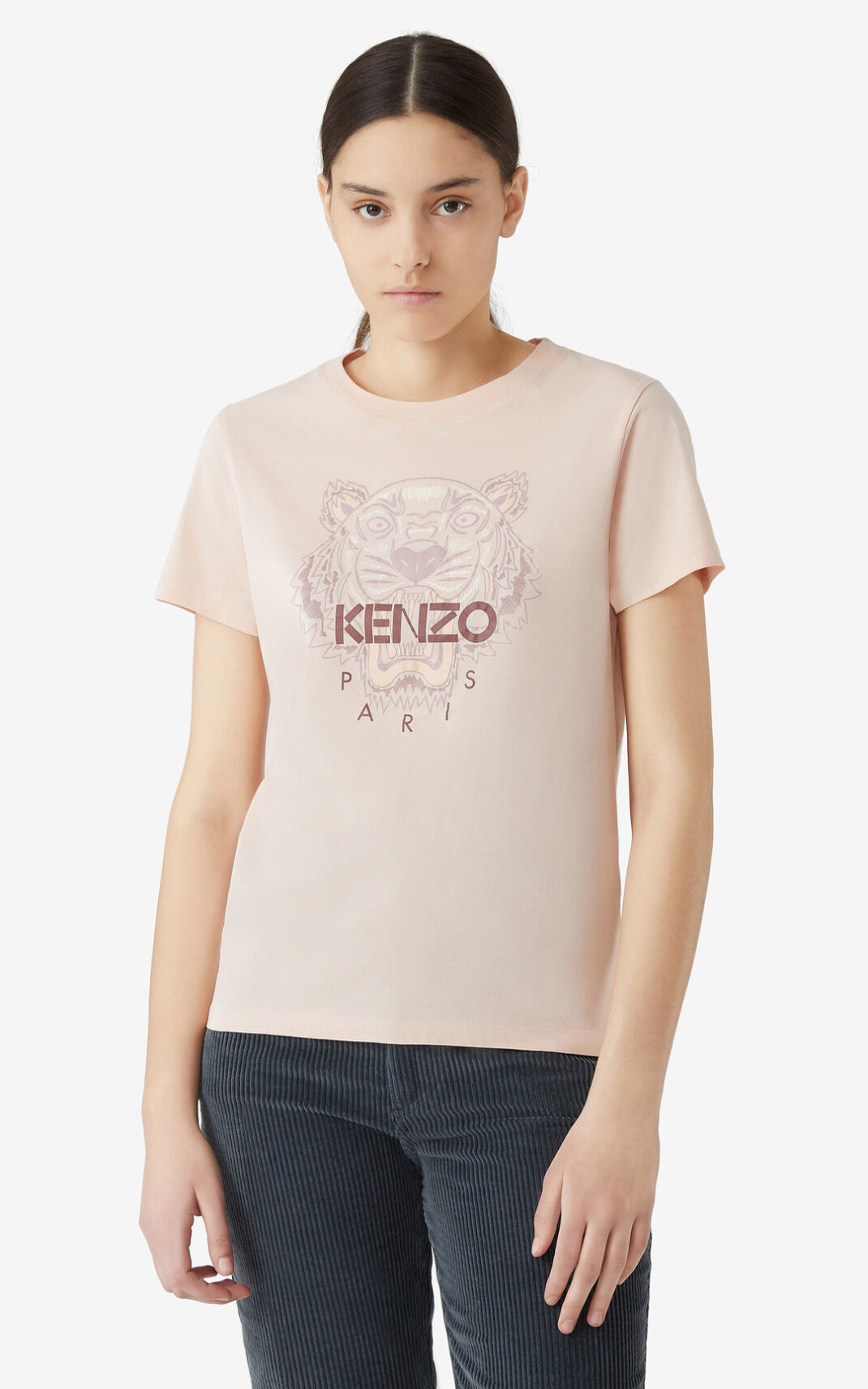 T Shirt Kenzo Tiger Femme Rose | DRAI-32765